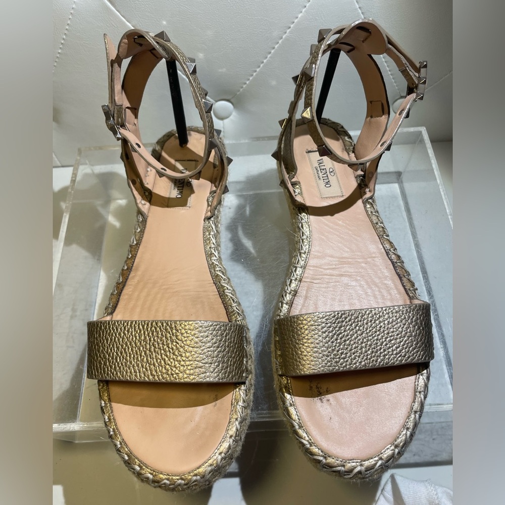Valentino Women's Espadrille sandals rockstud sz 40 made in italy